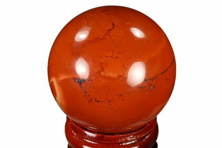 Polished Red Jasper Sphere - Brazil #116030